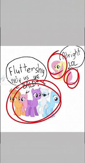 Swapping the Mane Six's Manes with Fluttershy's