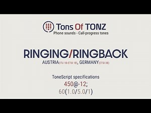 Ringing/Ringback tone: Austria, Germany. Phone sounds. 1 minute