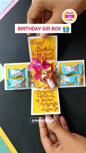 Birthday Gift Box | Explosion Box for Birthday | Birthday Gift Idea #diy #gift #shorts