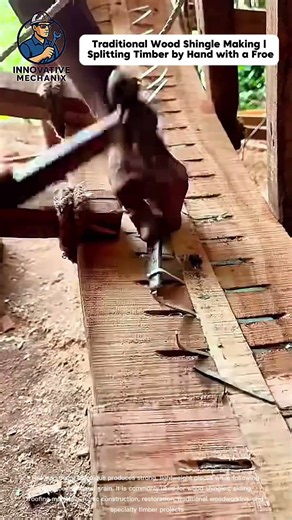 Traditional Wood Shingle Making | Splitting Timber by Hand with a Froe