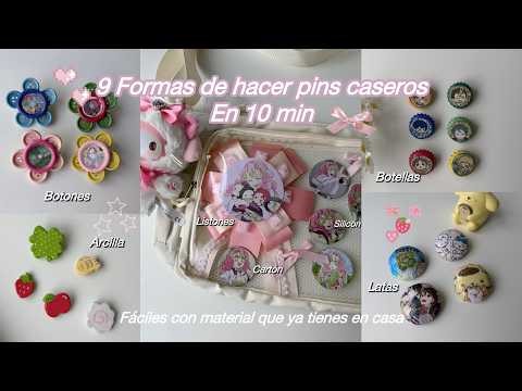 🍥9 Easy Ways to Make Pins in 10 min | Cans, Cardboard, Clay, Silicone ⋆.ೃ࿔🌸*:･