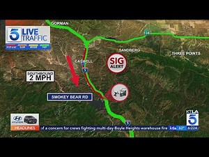 Big rig crash closes 5 Freeway through Grapevine