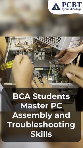 Our BCA students recently mastered PC assembly and troubleshooting through dynamic, hands-on sessions. Here are the glimpses. #TechSkills #BCA #HandsOnLearning #PyramidCollege #PCAssembly #Troubleshooting #InteractiveLearning | Pyramid College of Business & Technology - PCBT