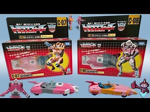 Transformers TakaraTomy Missing Link C-07 & C-08 G1 Arcee