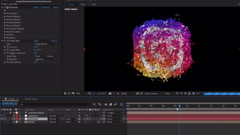 Tutorial - How to make color smoke logo reveal in After Effects - 54
