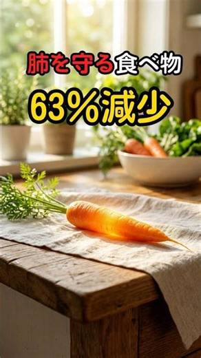 肺を守る食べ物｜知らないと損する習慣 肺がん予防 健康習慣 にんじん効果 シニア健康 食事改善 長生き習慣 健康知識 生活習慣