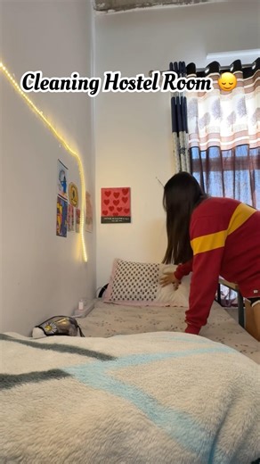 Hostel Room Cleaning 🧹 #shorts #hostellife #cleanwithme #cleaning
