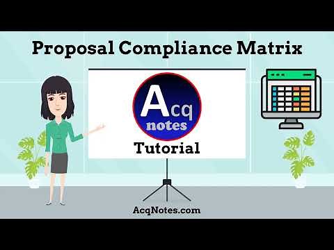 Proposal Compliance Matrix Tutorial