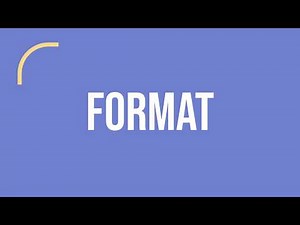 What Is Format? | Computer Vocabulary (Plain English)