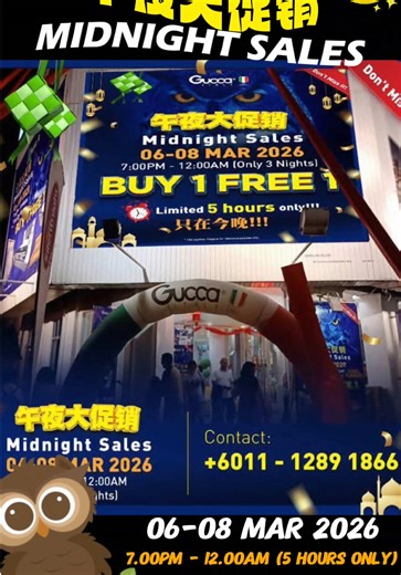 Midnight Sale at Gucca Italy Seremban for Hari Raya