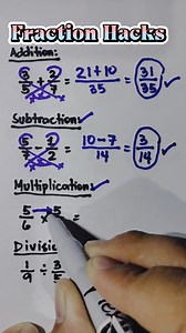 Requested Topic: Add, Subtract, Multiply and Divide Fraction Note: If u see the wrong answer just comment the final answer.... Thank you for your participation! #mathematicstutorial #sharingiscaring #SimpleMathematics #mathhacks #fractionhacks | Mathematics Tutorial