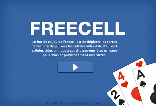 Freecell bleu gratuit plein écran