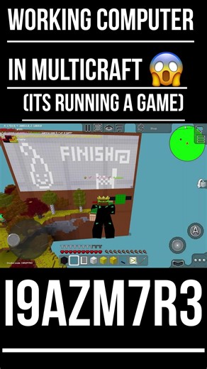 CRAZY WORKING COMPUTER IN MULTICRAFT #multicraft #shorts #I9AZM7R3