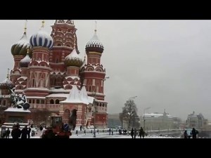Moscow Red Square in winter, under the snow