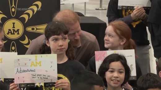 Prince Harry visits students while promoting Invictus Games in Canada