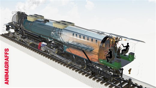 蒸汽机车是如何工作的 How a Steam Locomotive Works (Union Pacific Big Boy )