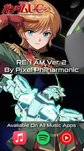 Gundam Unicorn [RE: I AM] but IT'S PURE GUNDAM EMOTION! #aimer #gundam #shorts