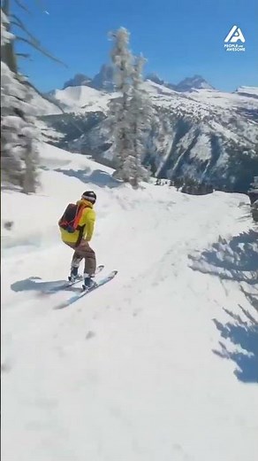 Epic Skiing Off A Cliff With A Parachute 🪂⛷️
