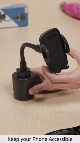 Phone Holders for Your Car, Cup Holder Phone Mount, Universal Adjustable Gooseneck Cup Holder Cradle Car Mount for iPhone 17/16/15/14/13/12/11/Pro Max/X/Xs/XsMax/8/8Plus,Samsung,Huawei,LG, Sony(Black)