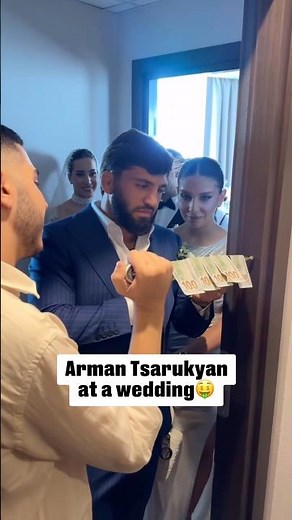 Arman Tsarukyan handing out money at an Armenian wedding🇦🇲😅