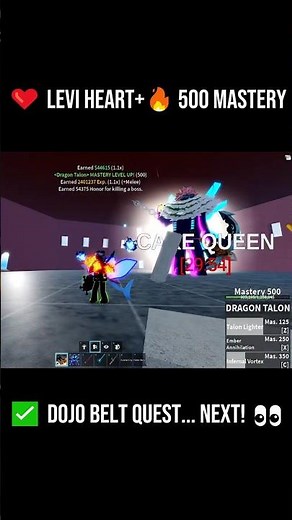 ❤️ Levi Heart + 500 Dragon Talon Mastery! 🥋 Dojo Quest Next! | Blox Fruits