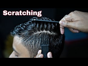 ASMR Closeup Head Scratching With Comb | Neck Cracking Comb Head Massage | Closeup Sculp Scratching