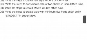Q2) Write the steps to create a new style in LibreOffice Writer... | Filo