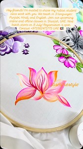 Hey friends! I'm excited to share my Indian student class work with you. We teach in 3 languages: Punjabi, Hindi, and English. Join our upcoming online and offline classes in Sharjah, UAE. Next batch starts on 8 July! Registration is open. Contact 971562471775 UAE 🇦🇪 | Jasmine Style