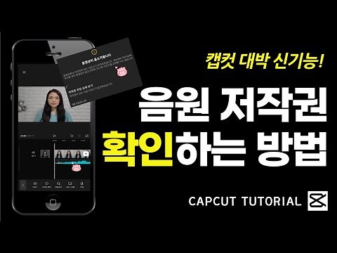 캡컷 음원 저작권 확인 방법