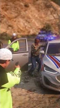 Gendarmerie officers stopped an armed man who fled from a checkpoint using a roadblock! #shorts