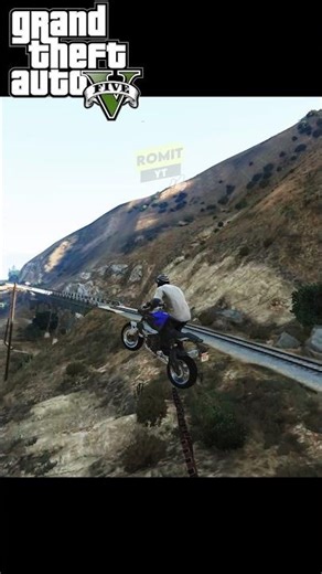 Railway line grasshopper 🦗 bike jump op in gta5 #shorts #gta5