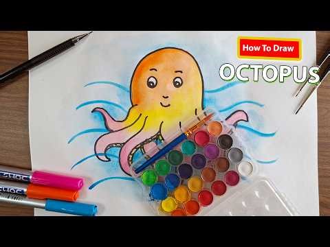 how to draw octopus | easy octopus drawing | simple octopus drawing | octopus