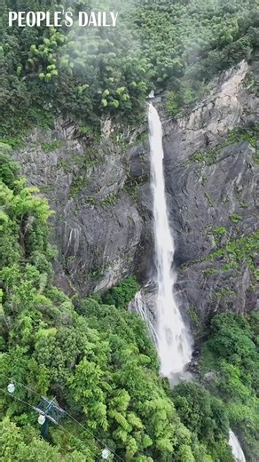 Get lost in the cascading waterfall of east China's Lushan Mountain, and be reminded of nature's unparalleled power and grace. #BeautifulChina | People's Daily, China