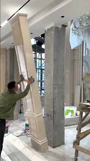 the process of installing house building poles