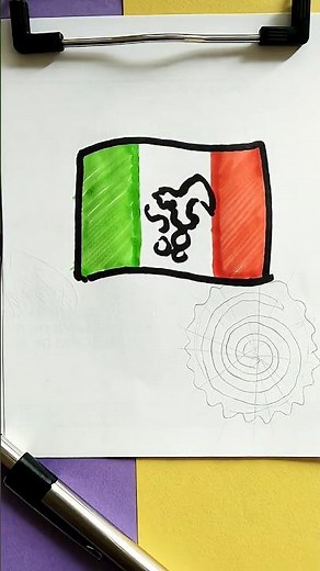 Como DIBUJAR la Bandera de MEXICO ✍🏽✨ #ideasparadibujar #mundial2026