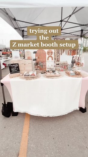 I've been seeing this Z booth market floor plan here on tiktok and I have to try it. I'm surprised that it really worked! I have a 10x10 space and it felt much bigger. I love the flow of the booth. Most of all I love how it doubled my sales from my previous market. I will definitely use this floor plan again for my next market! #marketboothsetup #marketbooth #marketsetup #marketstalldisplay #marketstallsetup #vendortips #marketvendortips #zmarketsetup