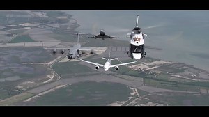 For the 1st time, we’ve got the Airbus Family together for a one-of-a-kind performance. Now, more than ever, #WeMakeItFly. #H160 #A400M #A350 #Eurofighter | Airbus Helicopters