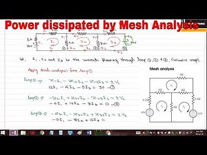 Power dissipation in circuit by Mesh analysis first year engineering
