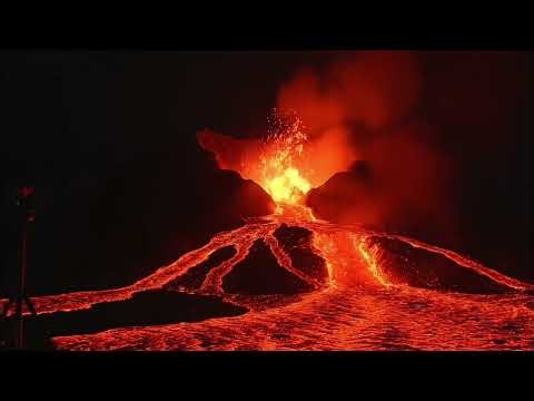 1 Hour Realistic Volcano Eruption🌋 | Volcanic Explosion & Lava Sounds | Background Ambiance