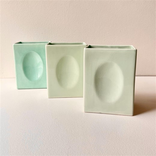 Your Choice! Vintage Haeger Ceramic Glazed Planter Pot Vase, Green Easter Egg Oval Indent, Geometric MCM Indoor Flowerpot - Etsy