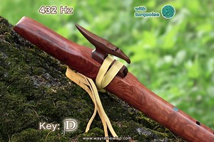 Native American Style Flute - Key of Low D, 432 Hz, Walnut Wood, Turquoise Inlay - Etsy Australia