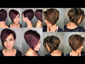 Trendiest Short Stacked Bob Haircuts With Bangs For Women And Attractive Hair Color Ideas 2022