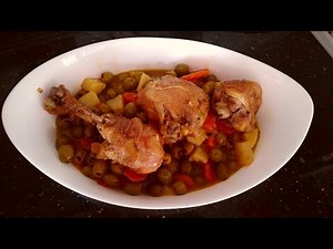 طاجين الزيتون بالدجاج /طبق جزائري تقليدي