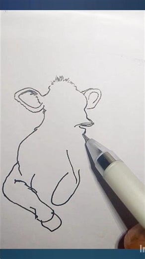 Very simple cow Draw how to ###drawing short