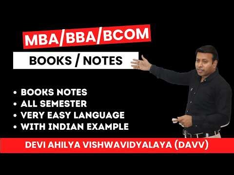MBA BBA BCom Notes & Books | Devi Ahilya Vishwavidyalaya (DAVV) Complete Study Material 2026