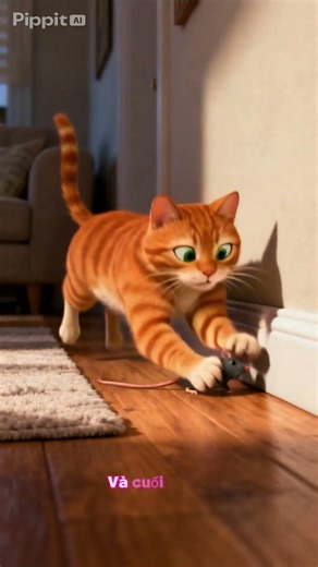 A cat catching the mouse #cat #mouse #videoai #cartoon #hoathinh
