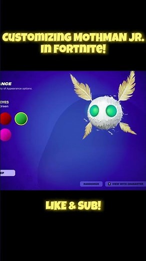 Customizing Mothman Jr. in #fortnite ! 🪰 #pets