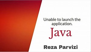 Unable to launch the application Java