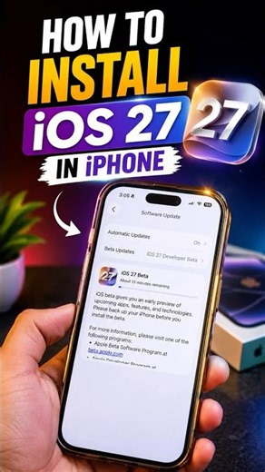How to install iOS 27 in iPhone #shorts #youtubeshorts