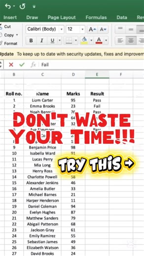 Calculate Results in Excel in Seconds 📊 | Easy Formula Trick You Need to Know! #spreadsheets